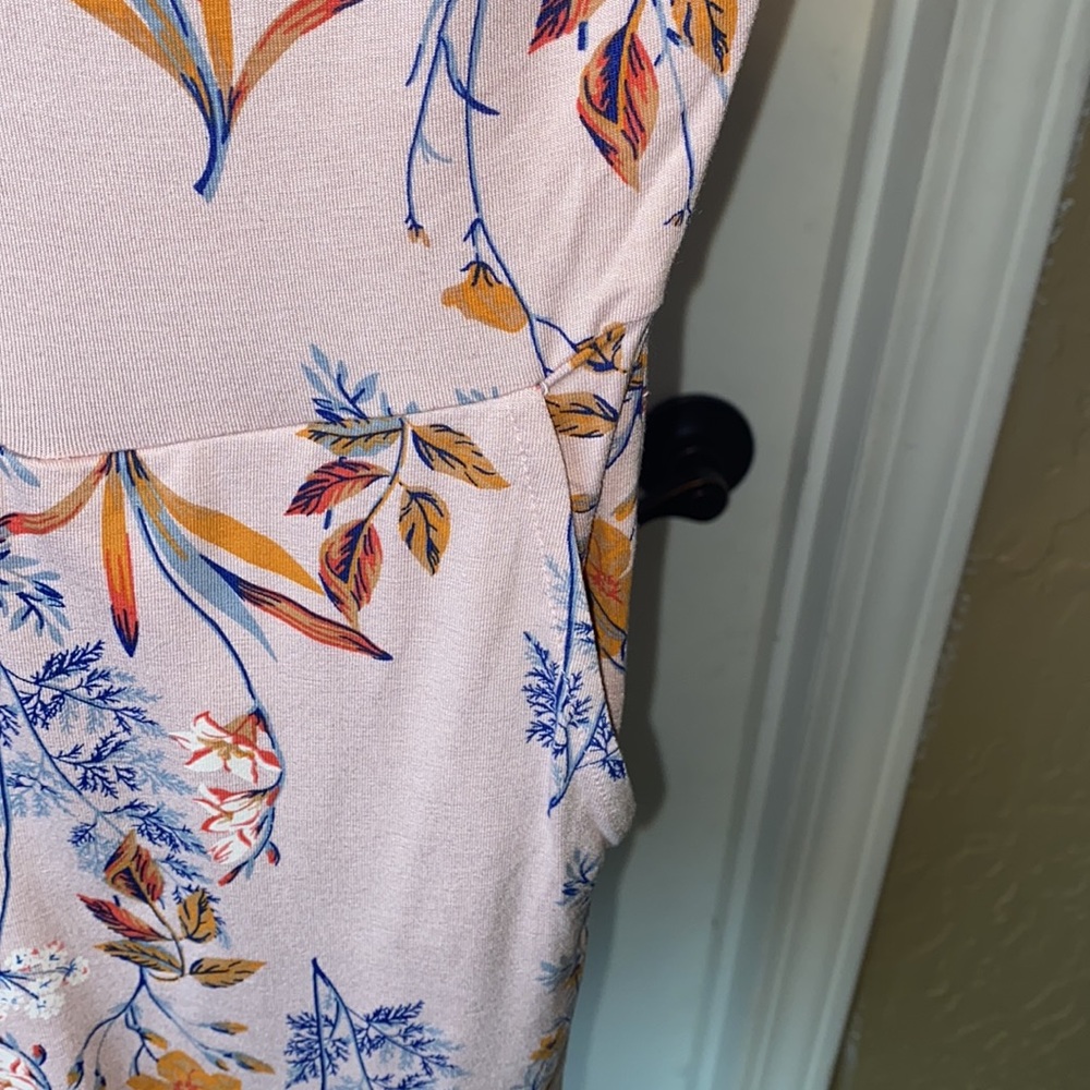 Jessica Simpson Pink Floral Tie-Front Romper - Picture 11 of 13